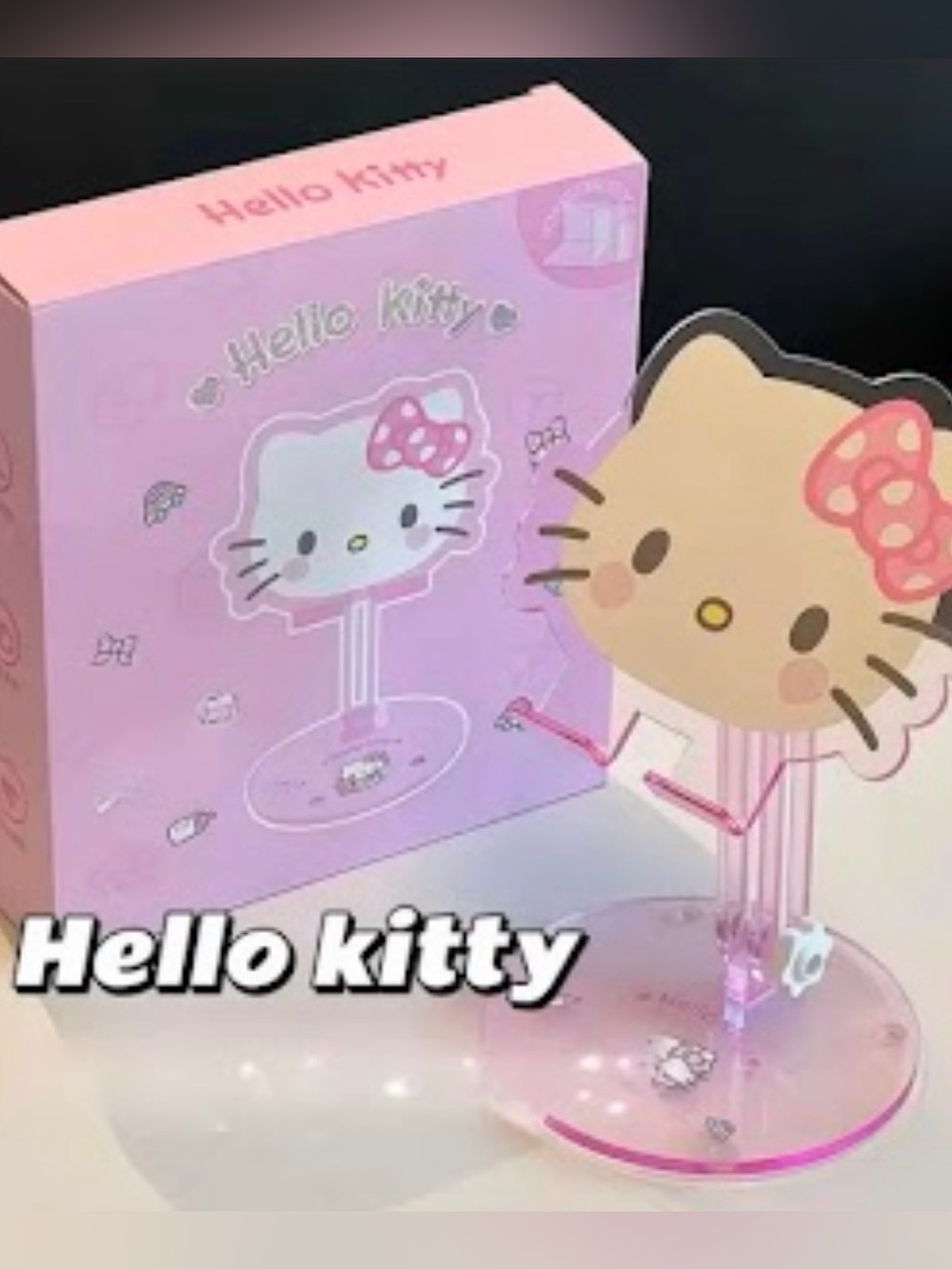 Hello Kitty Pink Clear Acrylic Desk Stand